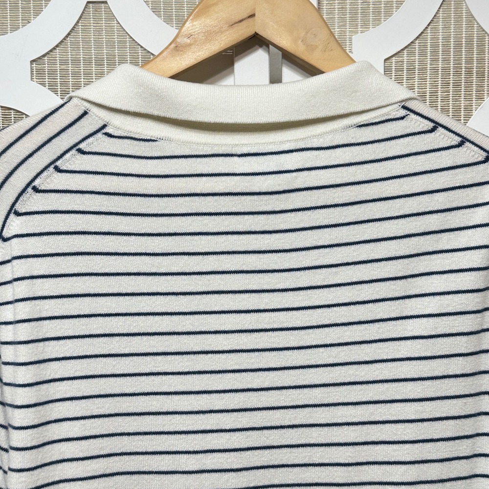 J. Crew Heritage Collared Sweater Polo Mens L Striped Cotton Knit Preppy BS410 - Picture 10 of 11